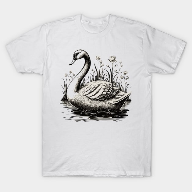 Beautiful Swan T-Shirt by gblackid